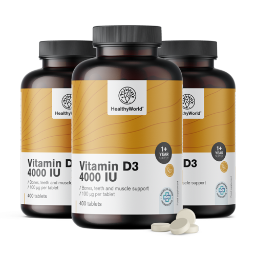3x Vitamín D3 4000 m.j., dohromady 1200 tablet