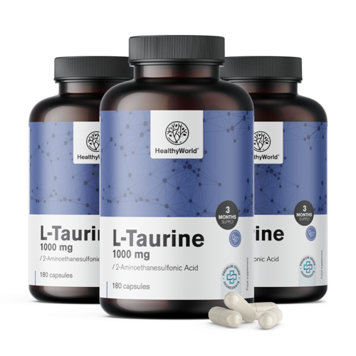 3x L-taurin 1000 mg, dohromady 540 kapslí