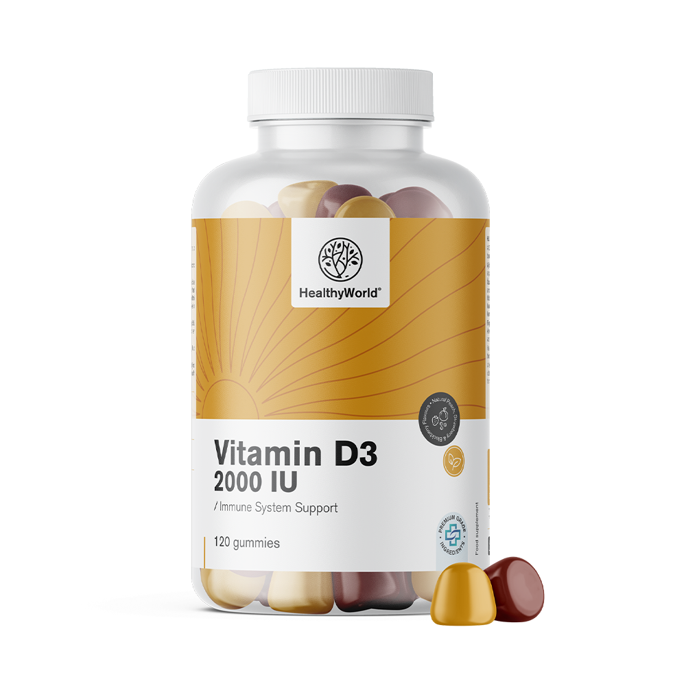 Vitamin D3 2000 tj. ve formě želé.
