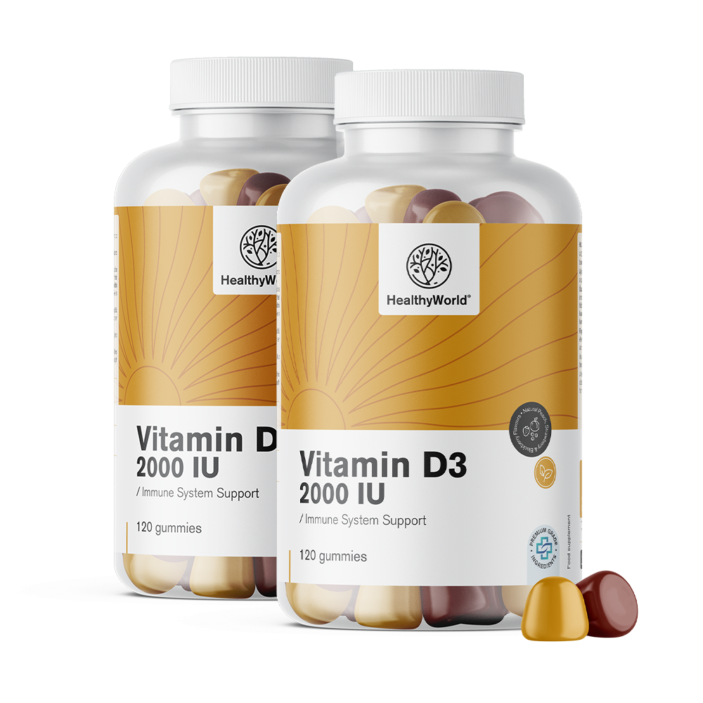 Vitamin D3 2000 tj. ve formě želé.
