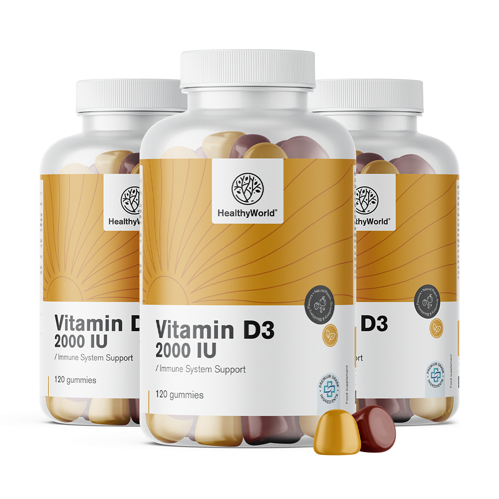 Vitamin D3 2000 tj. ve formě želé.