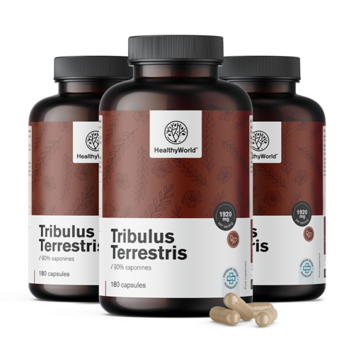 3x Kotvičník zemní – Tribulus 1920 mg, dohromady 540 kapslí