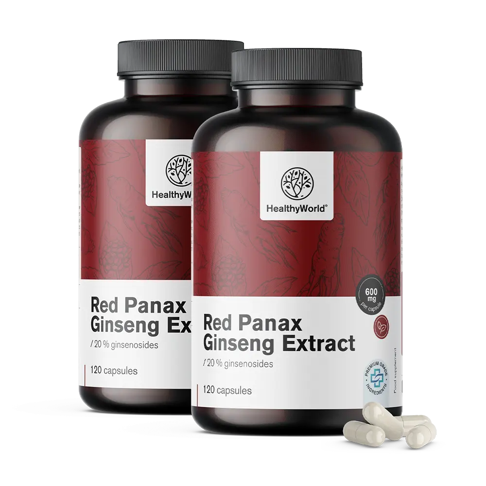 Červený Panax Ginseng - extrakt červeného ženšenu 600 mg