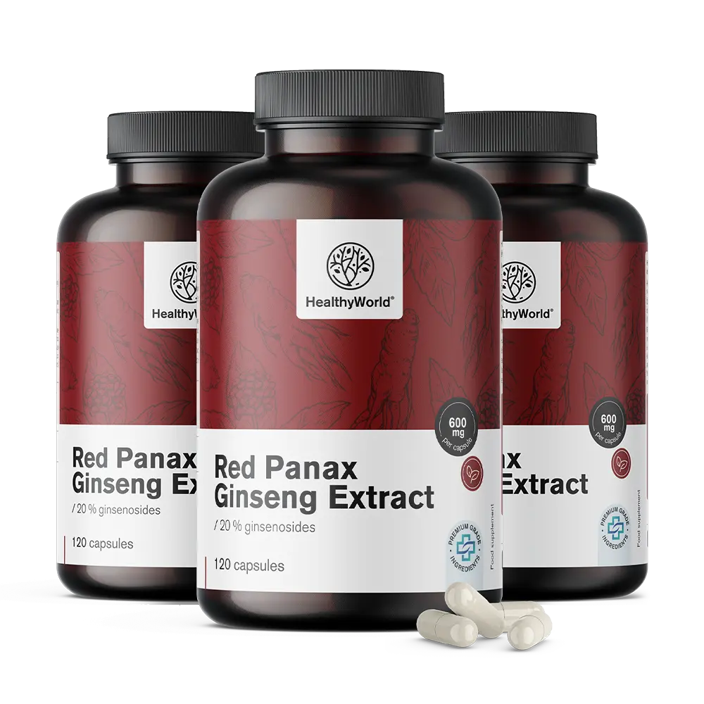Červený Panax Ginseng - extrakt červeného ženšenu 600 mg
