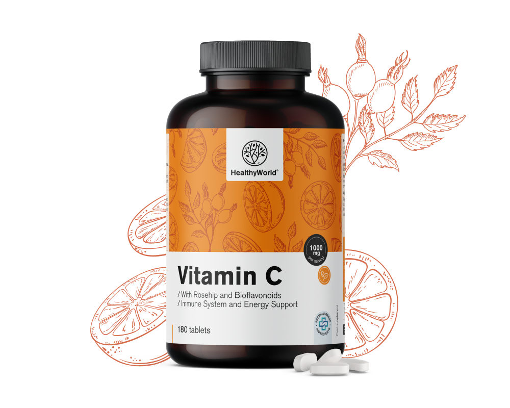 Vitamín C 1000 mg - se šípkem a bioflavonoidy