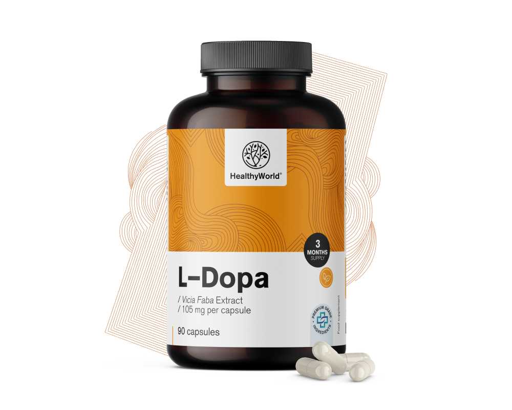 L-dopa 105 mg - z extraktu z bobu