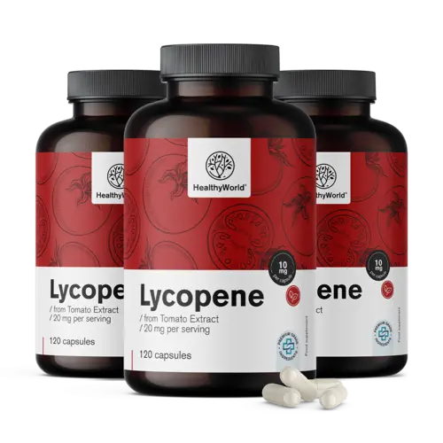 3x Lykopen 10 mg - z výtažku z rajčat, dohromady 360 kapslí