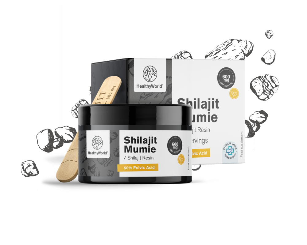 Shilajit Mumio 600 mg – pryskyřice