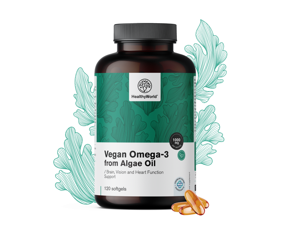 Veganská omega-3 1000 mg – z řas