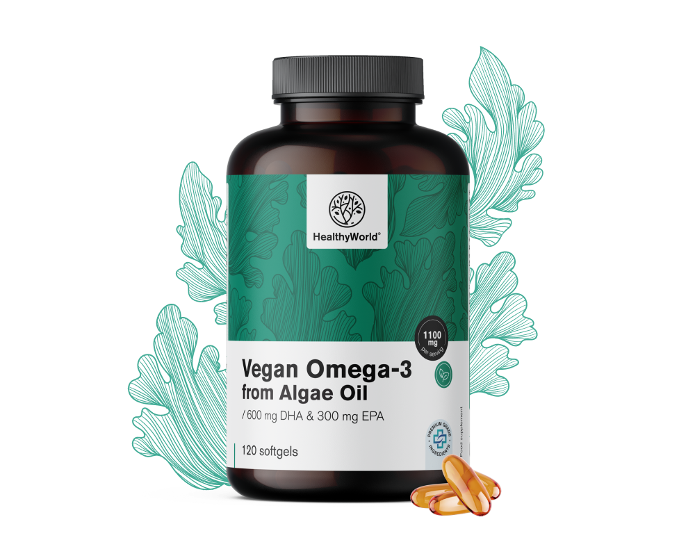 Veganská omega-3 1100 mg – z řas