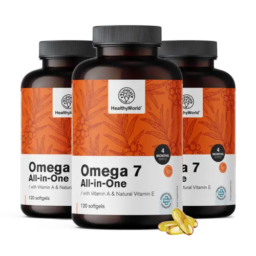 3x Omega-7 All-in-One, dohromady 360 měkkých kapslí