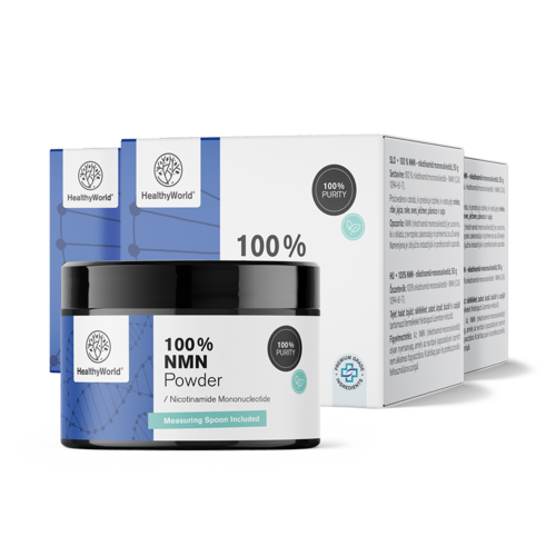 3x 100 % NMN – nikotinamid mononukleotid, dohromady 150 g