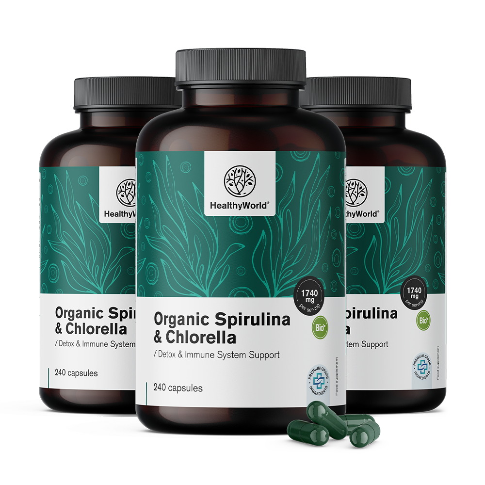 BIO Spirulina a chlorella.