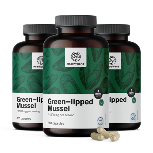 3x Slávka zelenoústá 1500 mg, dohromady 1080 kapslí