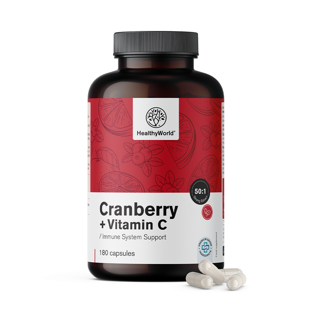 Výtažek brusinky s vitamínem C Extrakt brusinky s vitaminem C.