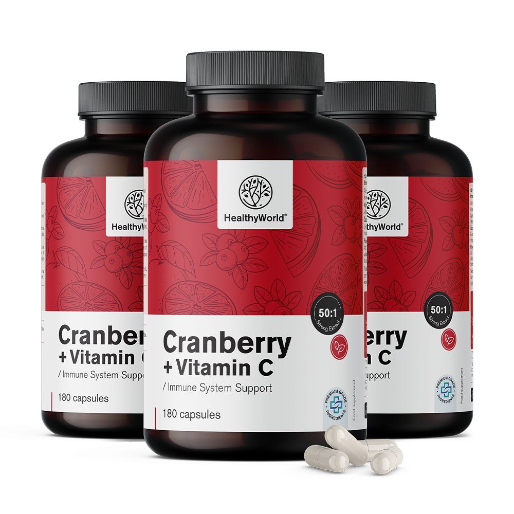 3x Výtažek brusinky s vitamínem C Extrakt brusinky s vitaminem C