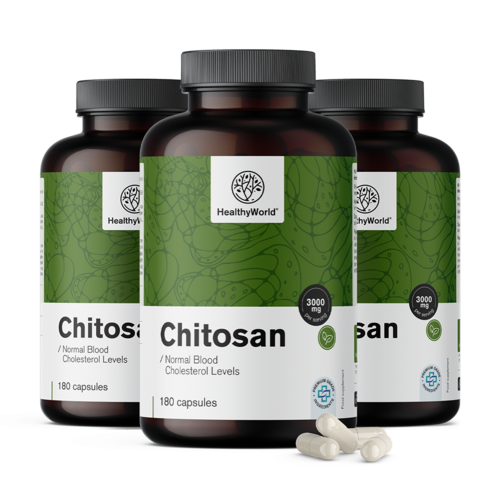 3x Chitosan 3000 mg, dohromady 540 kapslí