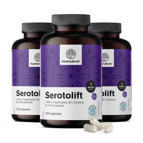 3x Serotolift - podpora serotoninu, dohromady 360 kapslí