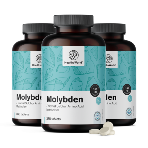 3x Molybden 150 µg, dohromady 1095 tablet