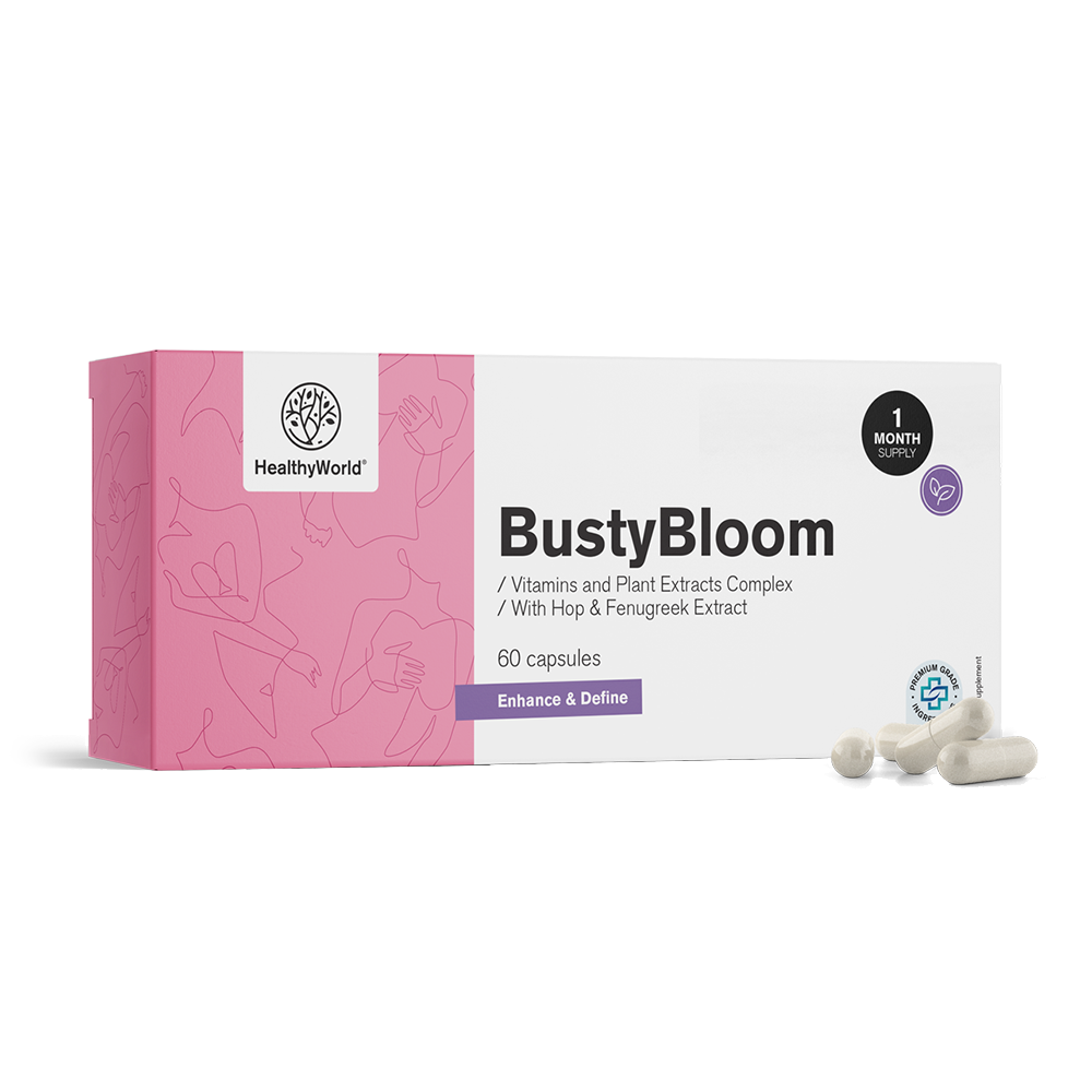 BustyBloom - komplex vitaminů a rostlinných extraktů.