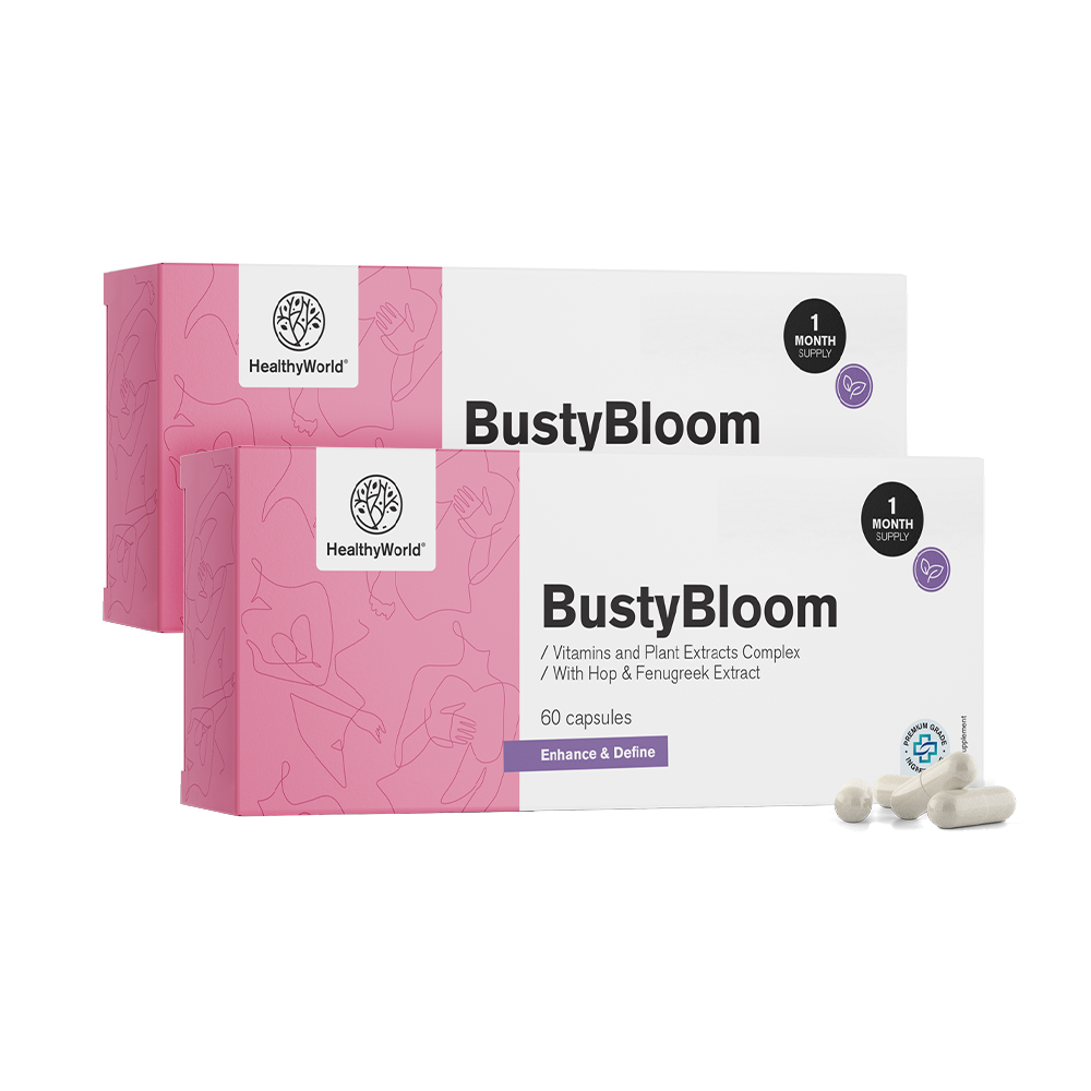 BustyBloom - komplex vitaminů a rostlinných extraktů.