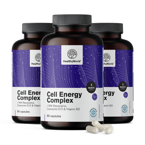 3x Cell Energy – komplex pro energetický metabolismus, dohromady 270 kapslí