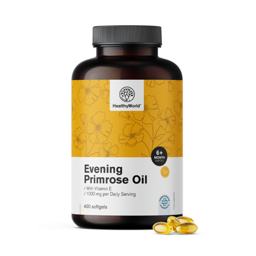 Pupalkový olej 1000 mg, 400 měkkých kapslí