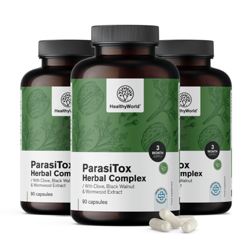 3x ParasiTox – bylinný komplex, dohromady 270 kapslí